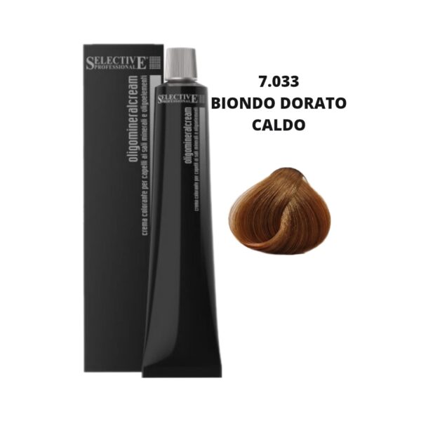 TINTA OLIGOMINERAL SELECTIVE 100ML N 7,033 BIONDO DORATO CALDO