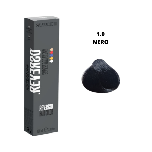 TINTA REVERSO SENZA AMMONIACA 1.0 NERO SELECTIVE 100ML.